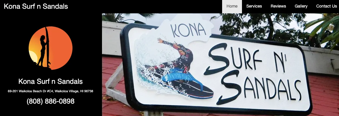 コナ サーフ アンド サンダルズ (Kona Surf N' Sandals) の公式サイト